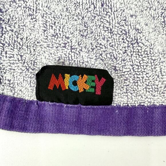 Vintage 90s Disney Mickey Silhouette All Over Print Beach Towel by Franco RARE! - Picture 7 of 10